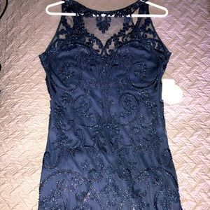 Formal Navy Blue Dress Brand New Never Worn